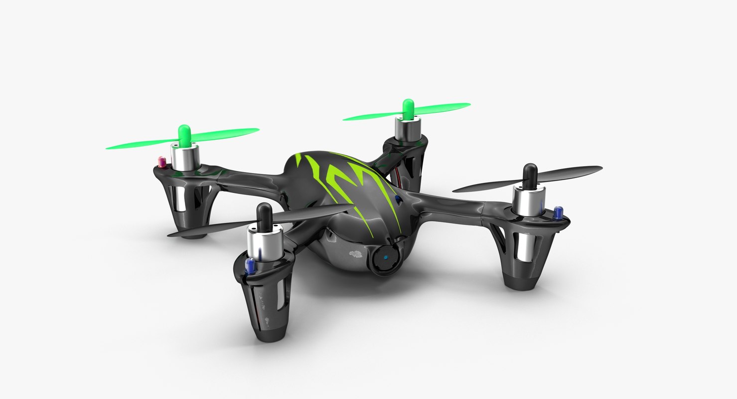 Hubsan x4 h107c blackgreen 3D model TurboSquid 1187363