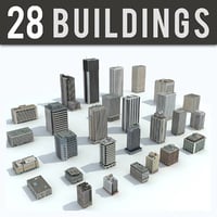 Buildings City - 28 Models Collection