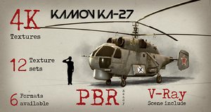 3D kamov ka-27 helicopter