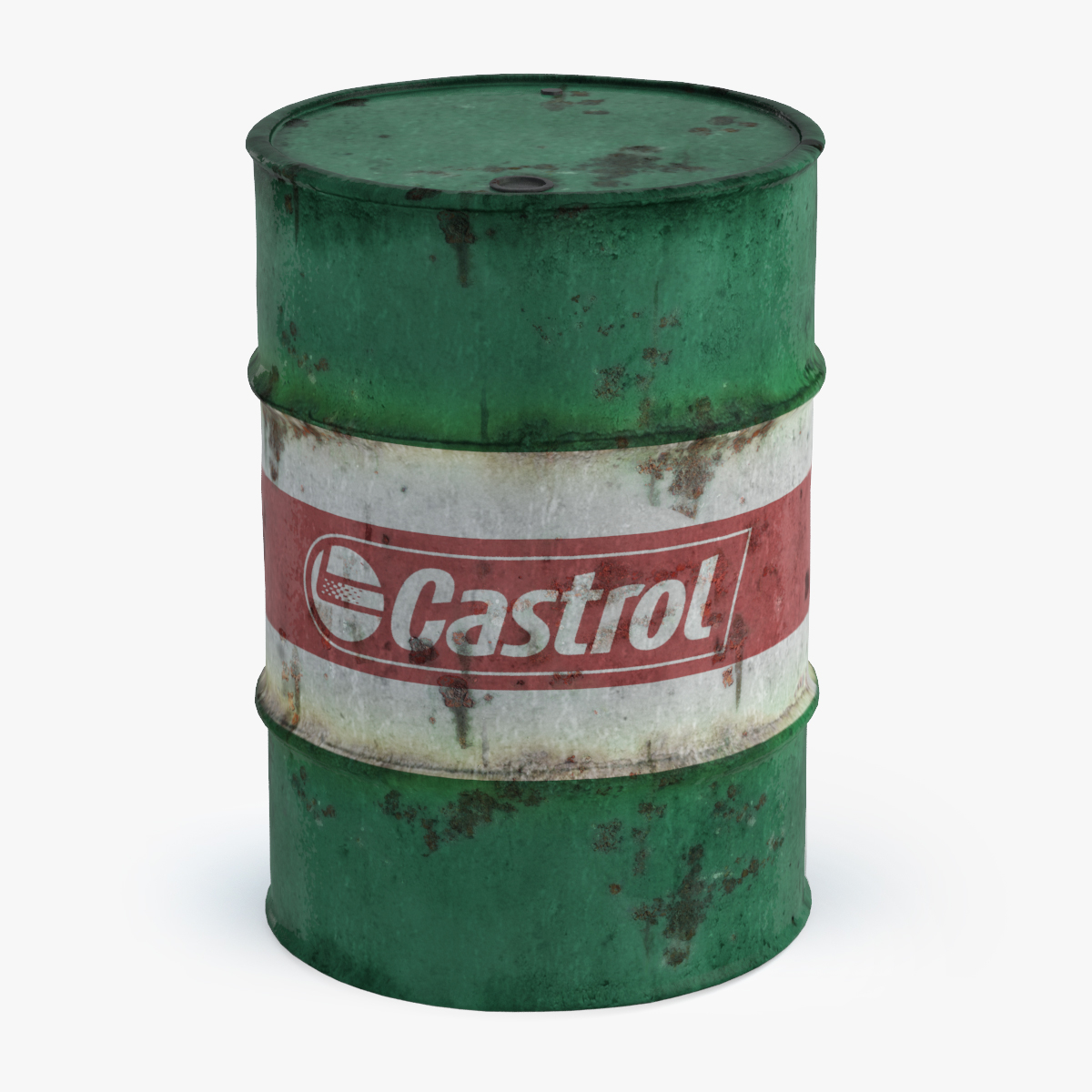 Old oil barrel castrol 3D model - TurboSquid 1187618