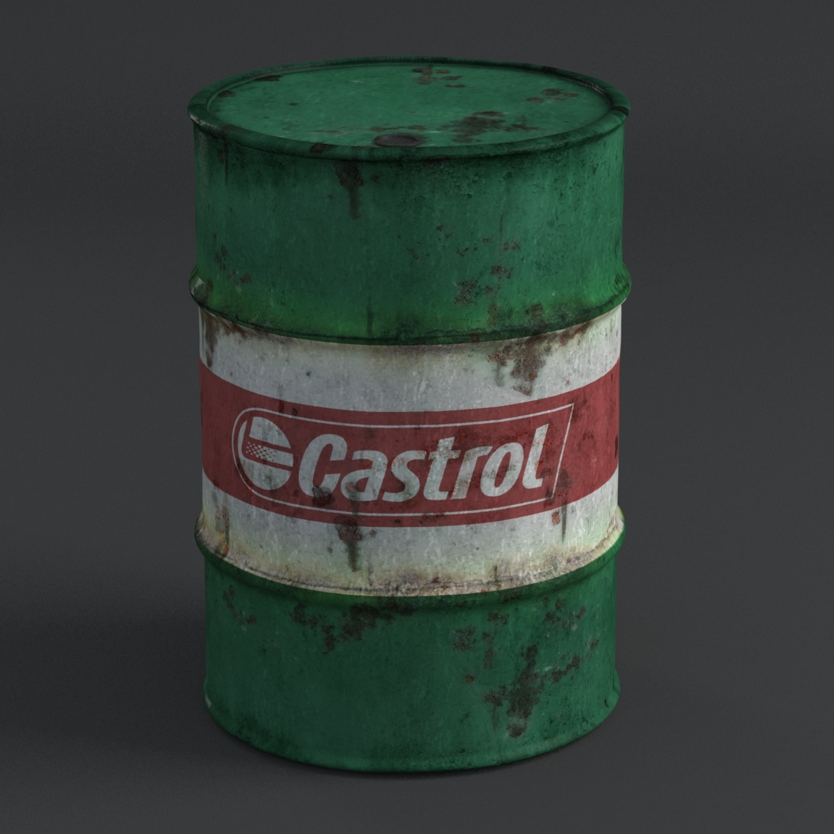 Old oil barrel castrol 3D model - TurboSquid 1187618