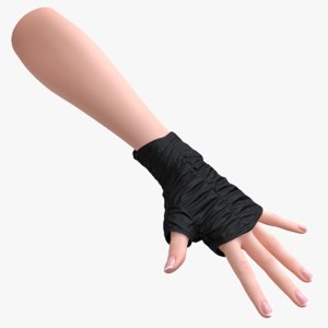 female hand glove 3D model