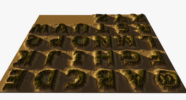 Alphabet Terrain 3D Model - TurboSquid 1187933