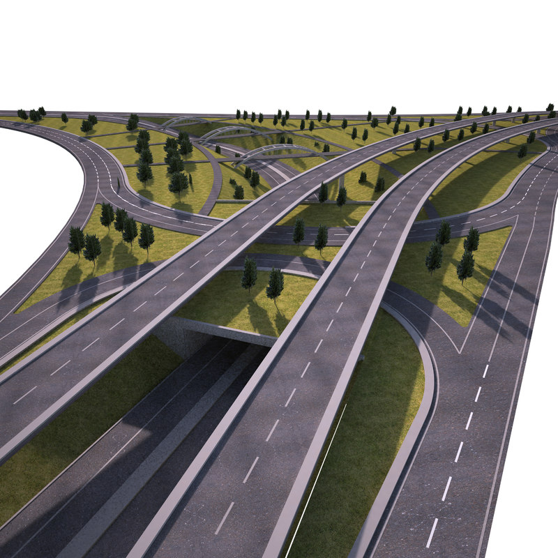 Highway way model TurboSquid 1187999