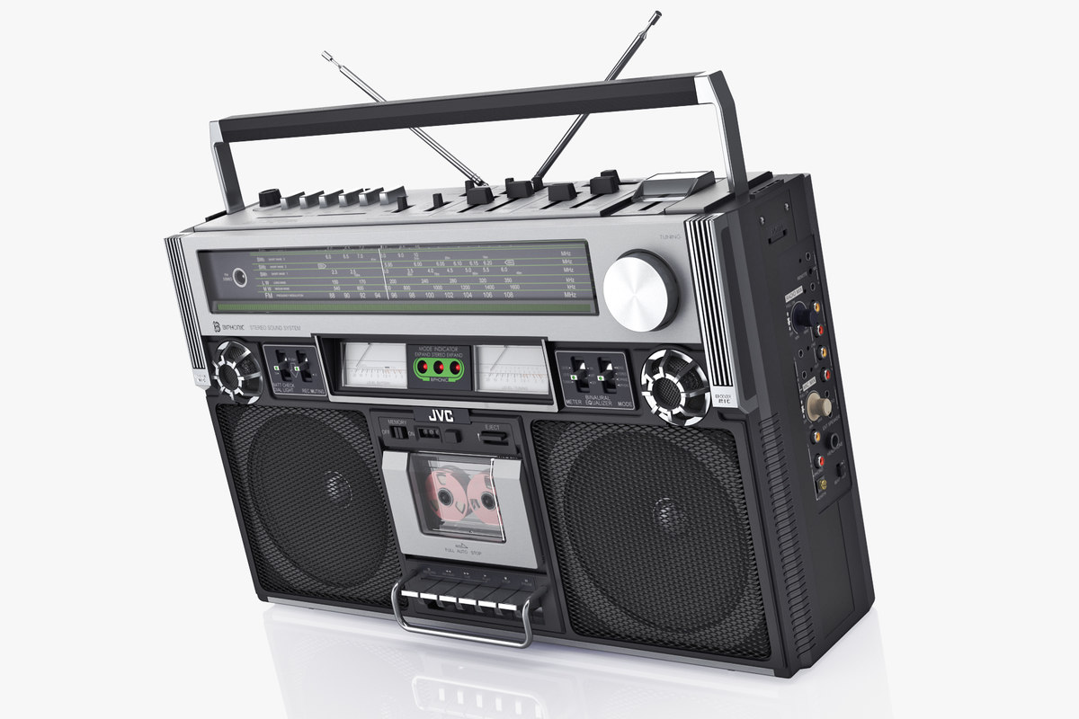 ... retro boombox jvc rc-838 3D model ...