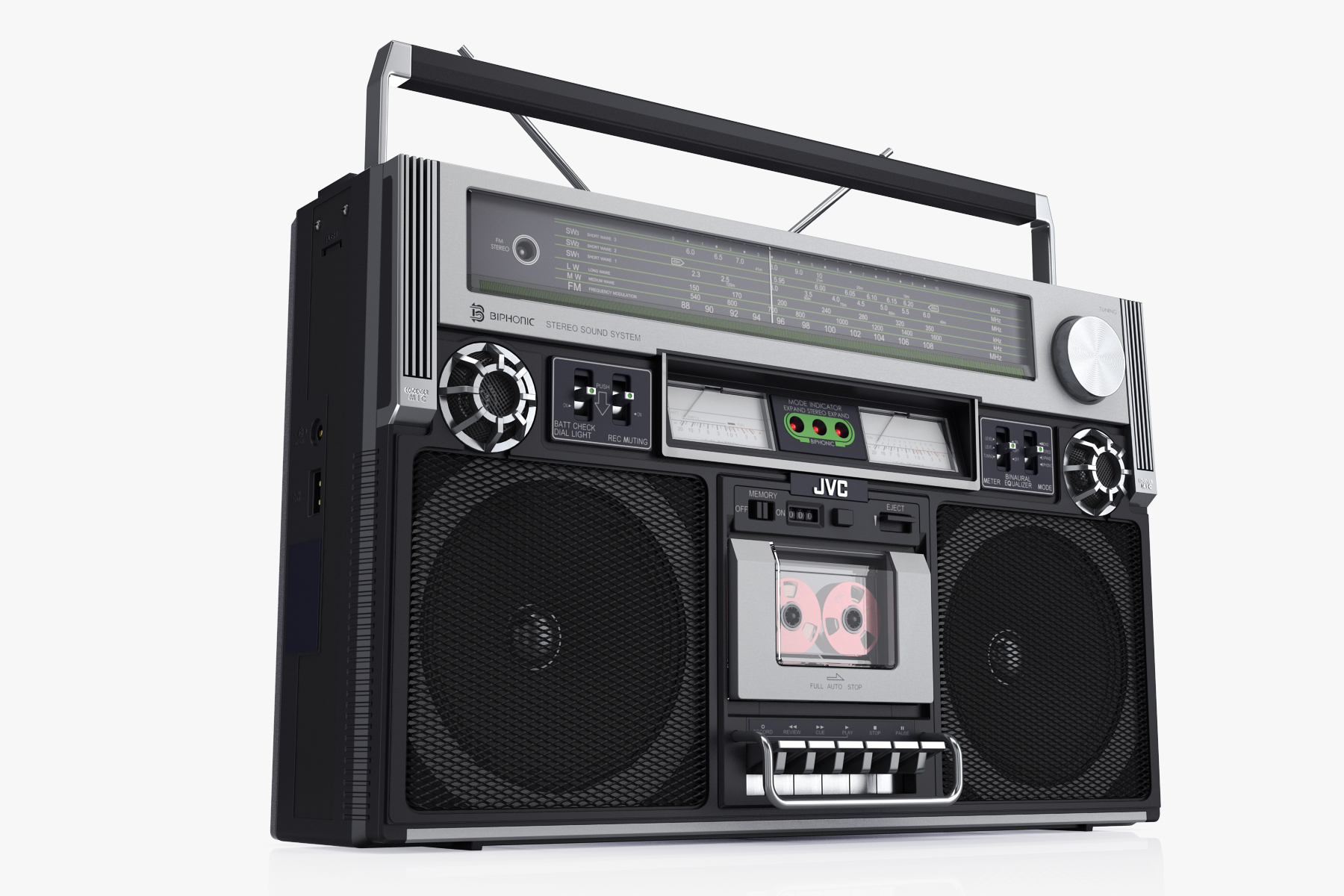 Retro boombox jvc rc838 3D model TurboSquid 1188021
