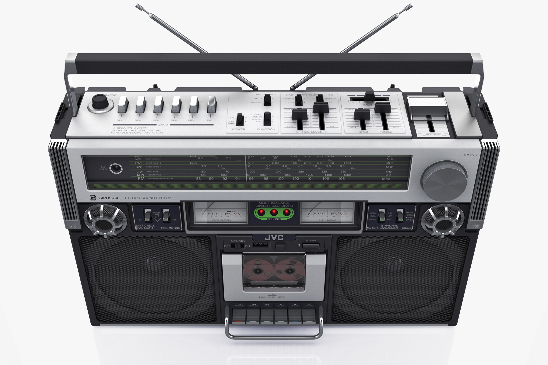 Retro boombox jvc rc838 3D model TurboSquid 1188021