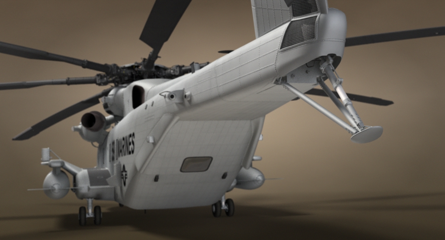 Ch-53 military helicopter modeled 3D model - TurboSquid 1188038