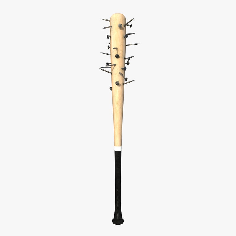 Nailed baseball bat 3D TurboSquid 1188047
