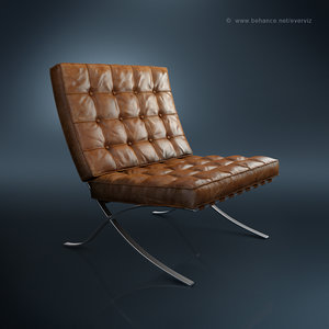 3D model barcelona chair