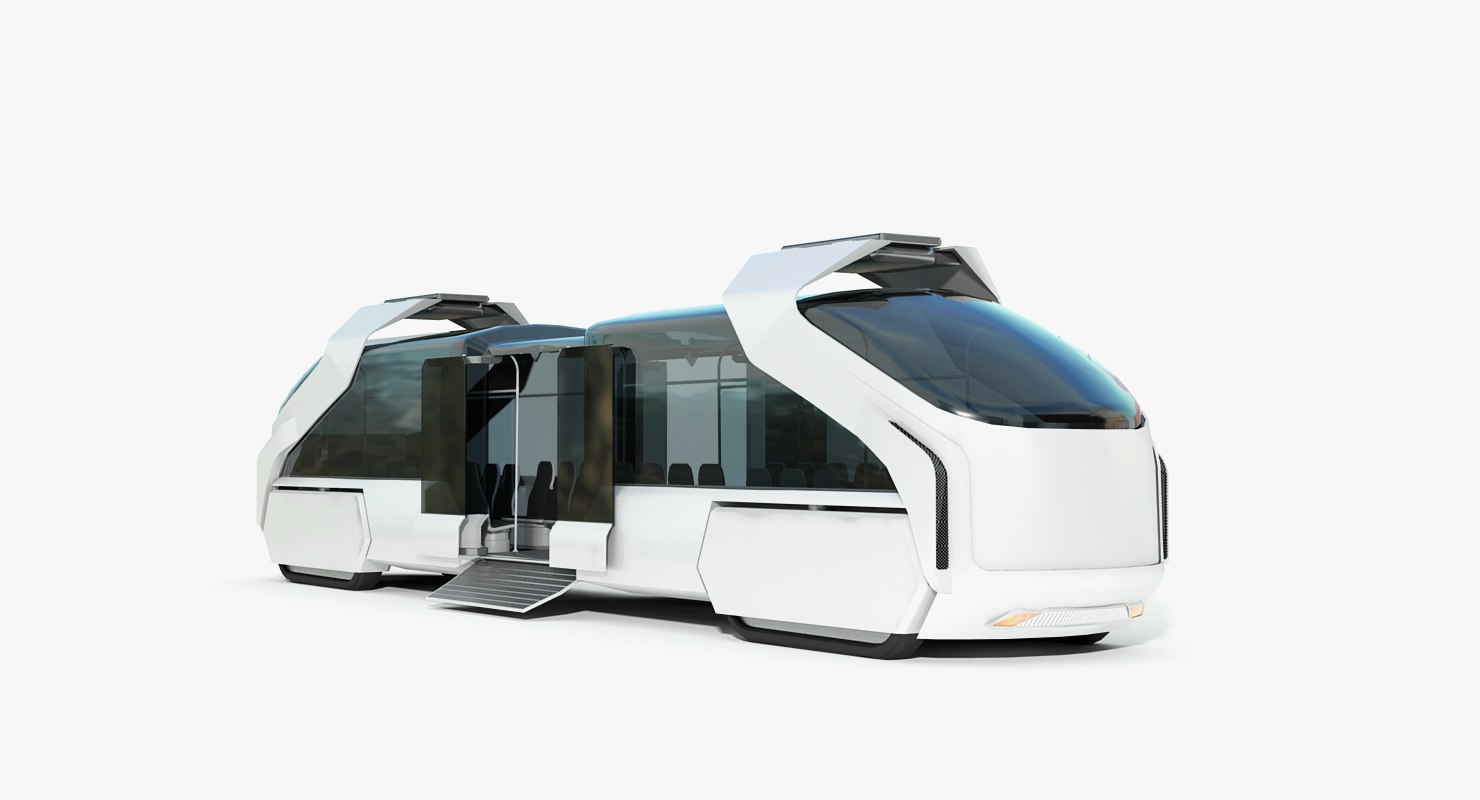 3D hybrid sci-fi train-bus concept - TurboSquid 1188191