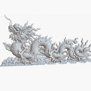 3D china dragon sculpture 1m