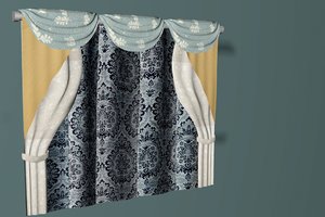 3D curtains photorealistic