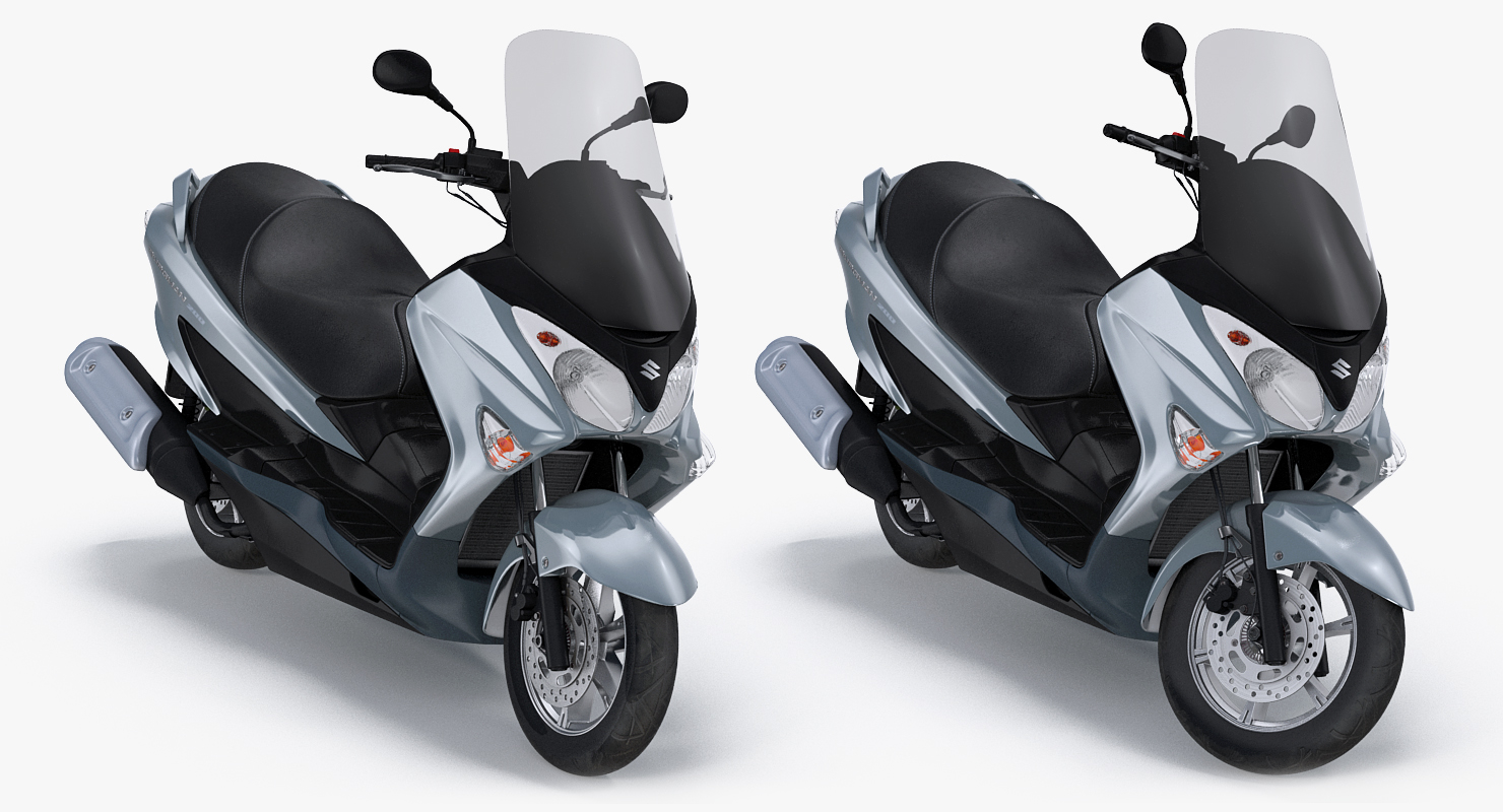 滑板车摩托车铃木burgman 200索具3d模型