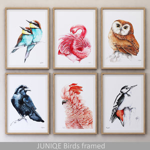 juniqe birds framed 3D model