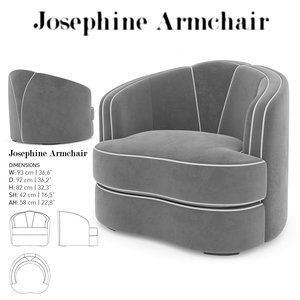 josephine armchair 3D model