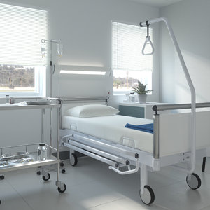 realistic hospital ward 3D