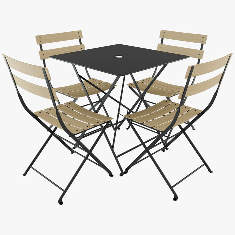 3d Bistro Chair Table Turbosquid 1188453