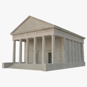 greek temple 1 3D model