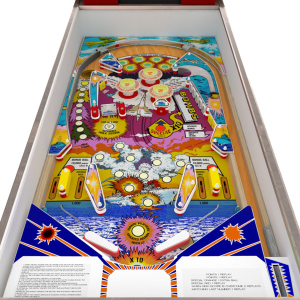 3D combat pinball model