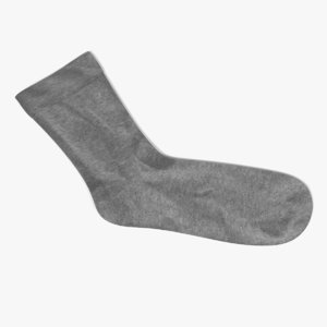 grey sock 3D model