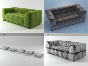 3D strips sofa 95 190 model