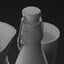 3D model realistic milk bottles