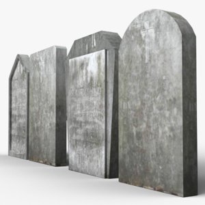 simple tombstones 3D