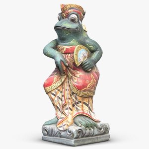 3D sculpture frog dancer model