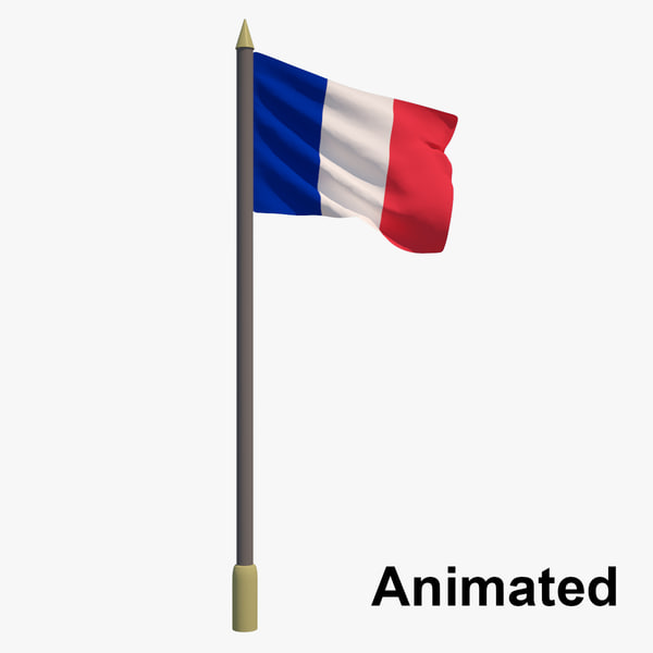 flag france - animation 3D