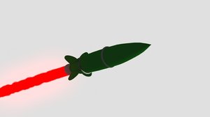 3D rocket missile model