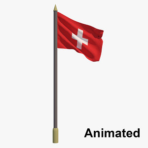 flag - animation 3D model