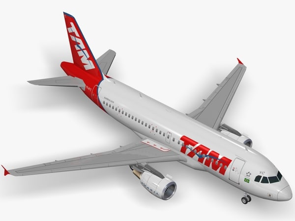 3d Airbus A319 112 Tam A319 Turbosquid 1189611