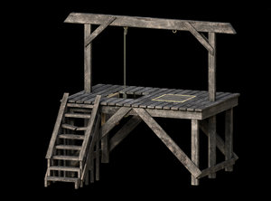 gallows aged 3D model