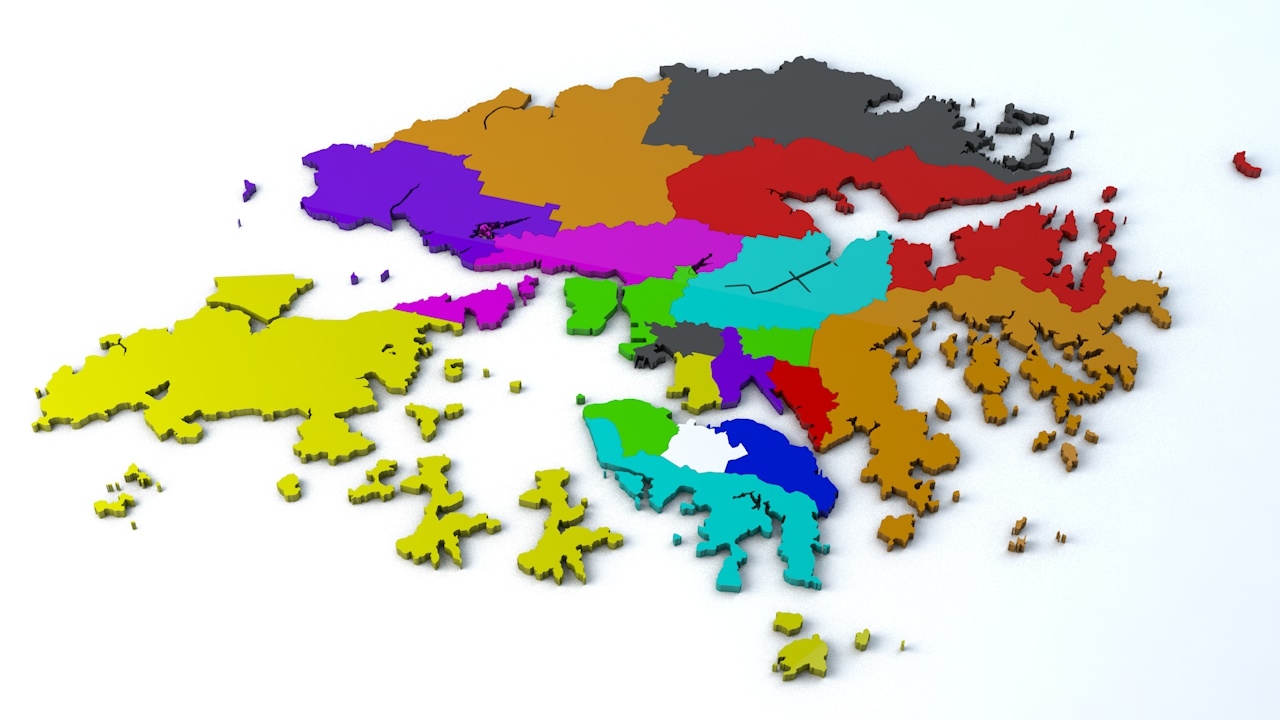 18 districts hong kong 3D model - TurboSquid 1189656