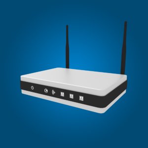 3D model wi-fi router