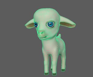 goat rigged 3D model