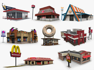 1:100 Scale Fast Food Restaurant Details about   3D Printed 15mm 