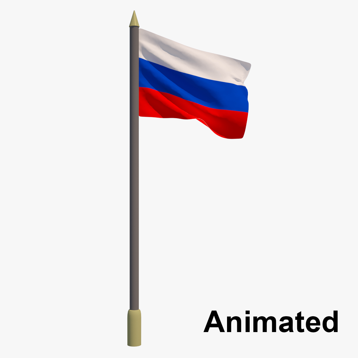 3d Model Flag Russia Animation Turbosquid 1189696