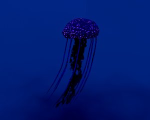 3D rigged jellyfish