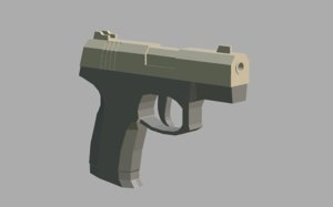 3D pistol model