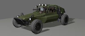 3D model rigged dune buggy