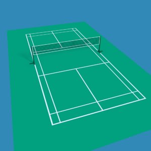3D badminton court