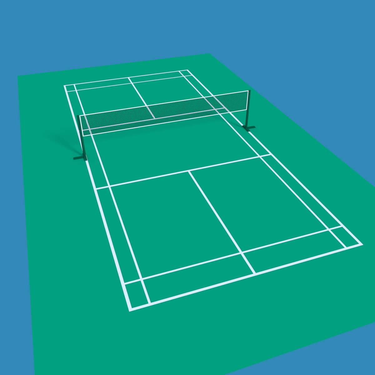 modelo 3d Cancha de badminton TurboSquid 1189836