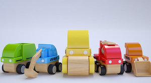 colors toy street vehicles 3D model