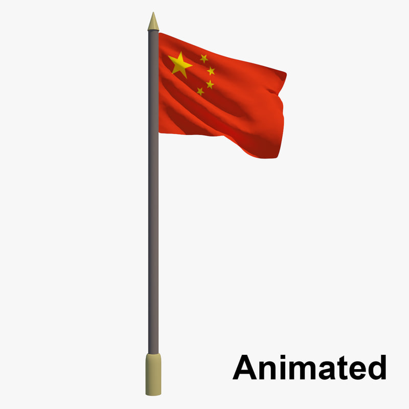 3D flag china animation TurboSquid 1189884