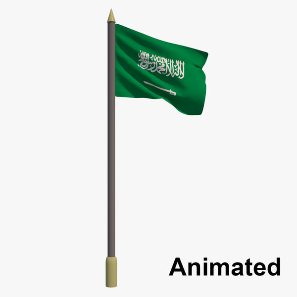 flag saudi arabia ksa 3D model