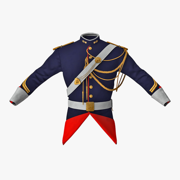 3D french cuirassier officers jacket model