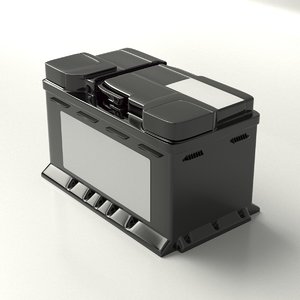 3D car battery accumulator model