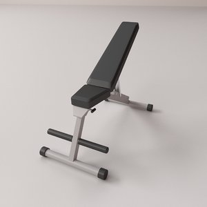 exercise bench 3D model